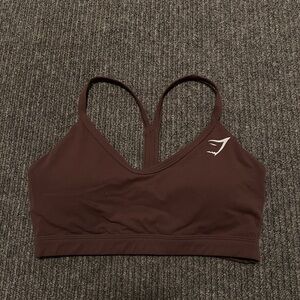 Gymshark V-Neck Sports Bra - Brown (S)